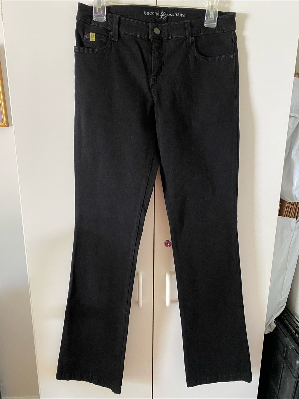 Women's Second Yoga Bootcut/Straight Leg Black Jeans - Size 29 - NWT